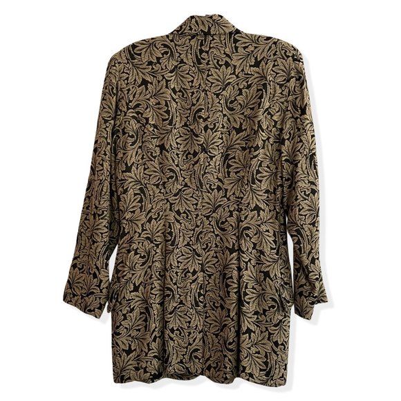 Nina K - David Cline Vintage '80s-'90s Brocade Jacquard Blazer size M - Picture 4 of 13